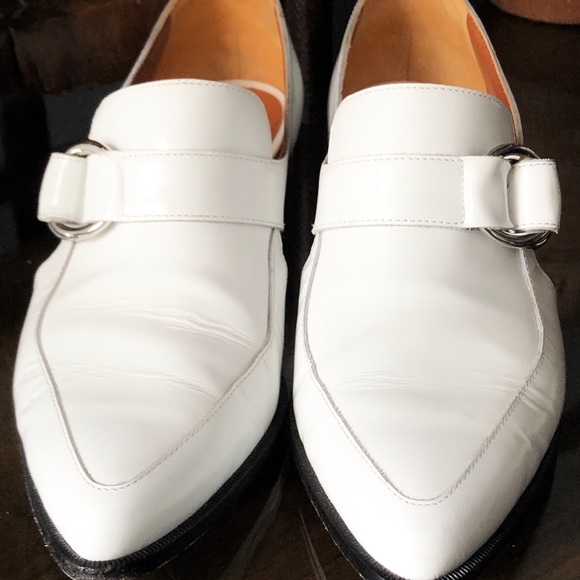 RARE❗️DEREK LAM Lee Side Buckle Loafer - White 8.5 - Picture 3 of 8